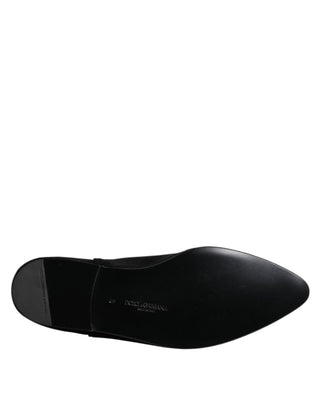 Schwarze Samt Loafer mit Verzierungen