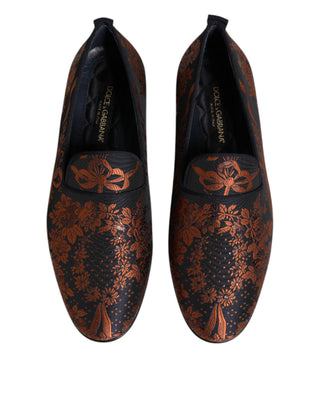 Schwarze Jacquard-Polyester-Slipper