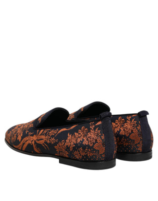 Schwarze Jacquard-Polyester-Slipper