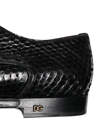 Zapatos derby negros de piel con cordones para hombre