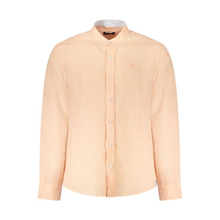 Camisa para hombre de lino rosa