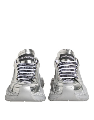 Silberne Leder-Super-Queen-Sneaker-Schuhe