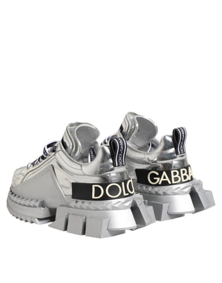 Silberne Leder-Super-Queen-Sneaker-Schuhe