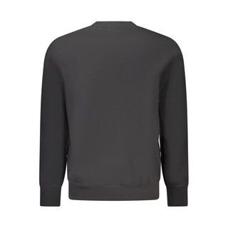 Black Cotton Men Sweatshirt