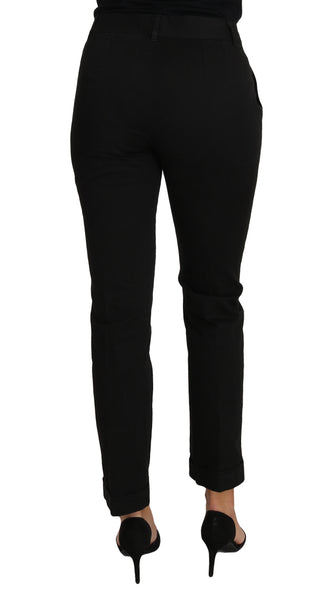Pantalones Cortos Rectos Negros de Vestir