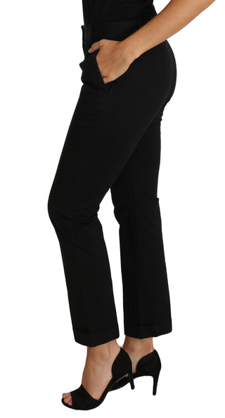 Pantalones Cortos Rectos Negros de Vestir