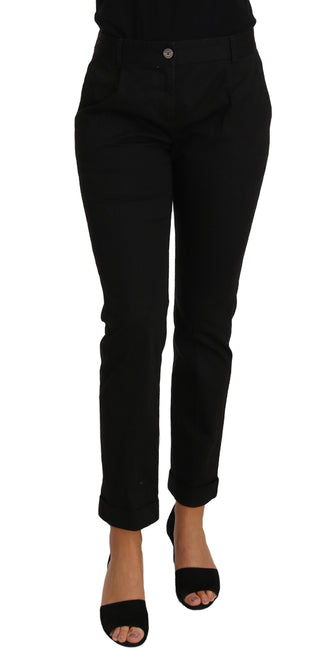 Pantalones Cortos Rectos Negros de Vestir