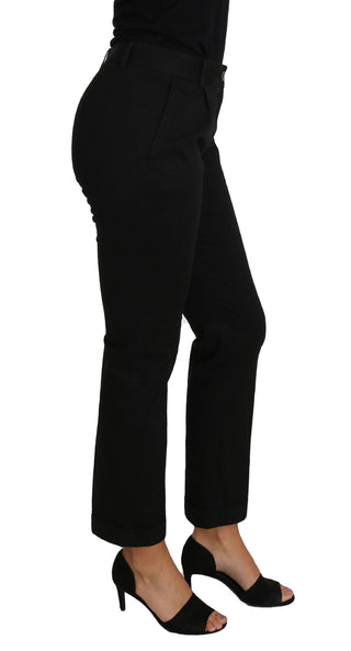Pantalones Cortos Rectos Negros de Vestir