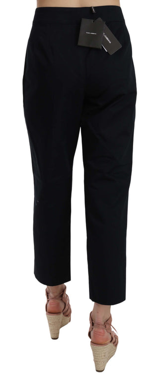 Pantalones Cortos con Botones Frontales Embellecidos Negros