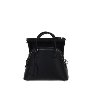 Bolso de mano de cuero de becerro negro Bos Taurus