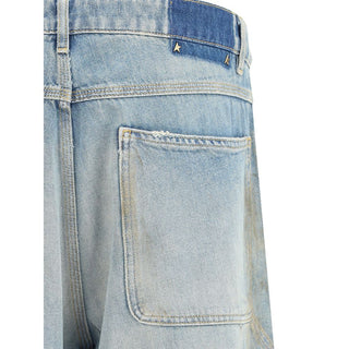 Jeans azules de algodón denim