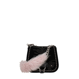 Bolso de hombro de piel rosa