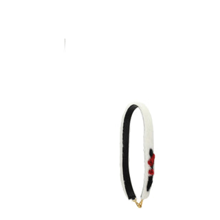 Bolso de hombro de cuero blanco