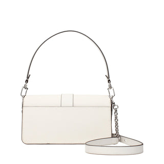 Weiße Lederhandtasche