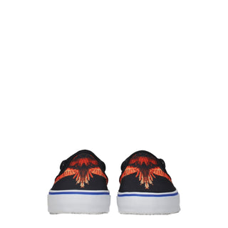 Mocasines negros de tela sin cordones