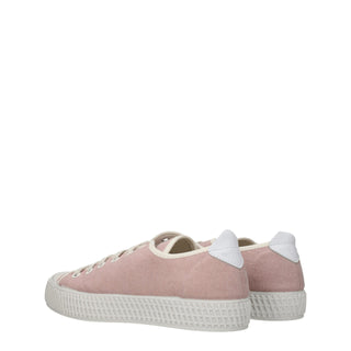 Zapatillas bajas rosas de tela