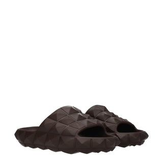 Pantuflas marrones de algodón