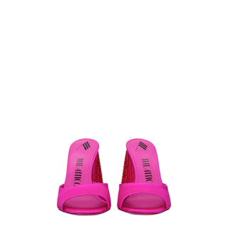 Pink Satin Platform Sandals