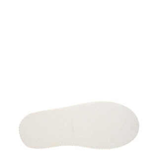 White Fabric Platform Sneakers