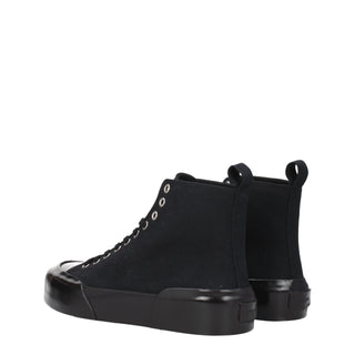 Schwarze High-Top-Sneaker aus Stoff