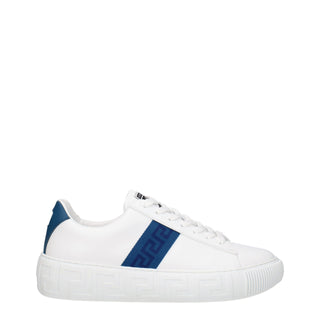 White Leather Low Top Sneakers