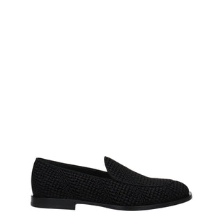 Schwarze Samt-Slipper