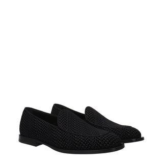 Schwarze Samt-Slipper