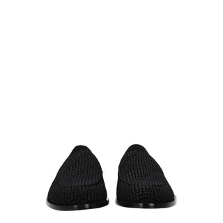 Schwarze Samt-Slipper