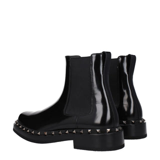 Botines de cuero negro