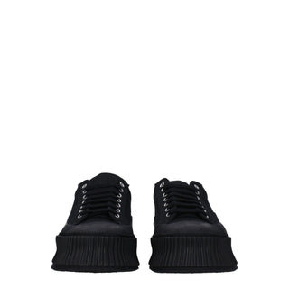Zapatillas negras de plataforma de tela