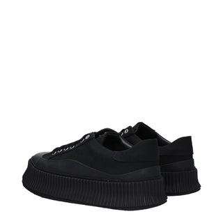 Zapatillas negras de plataforma de tela