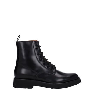 Schwarze Leder-Stiefeletten