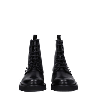 Black Leather Ankle Boots