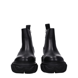 Black Leather Ankle Boots