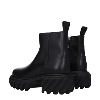 Black Leather Ankle Boots