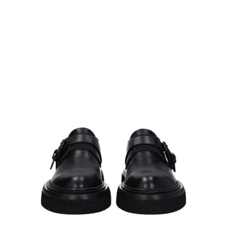Black Leather Oxfords And Derbies