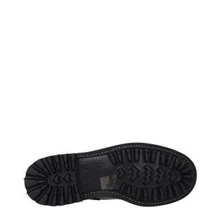 Schwarze Leder-Stiefeletten