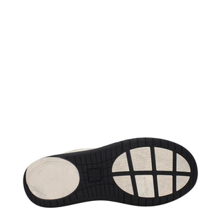 Beigefarbene klobige Sneaker aus Stoff
