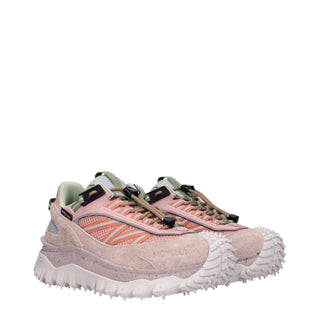 Pinkfarbene Sportsneaker aus Leder