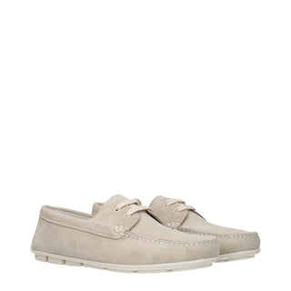 Gray Leather Slip-On Loafers