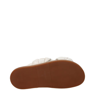 Beige Lederhausschuhe