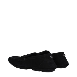Black Leather Slip-On Loafers