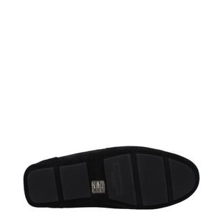 Black Leather Slip-On Loafers