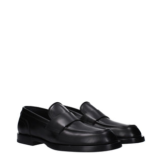 Mocasines sin cordones de cuero negro