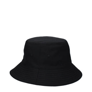 Sombrero tipo cubo negro de tela