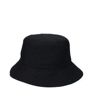 Sombrero tipo cubo negro de tela