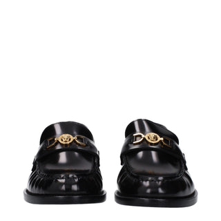 Black Leather Slip-On Loafers
