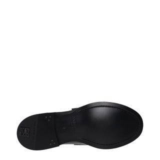 Mocasines sin cordones de cuero negro
