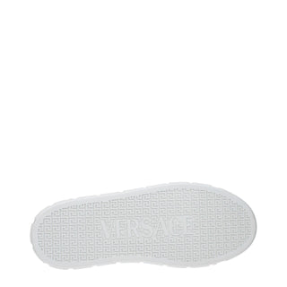 Weiße Low-Top-Sneaker aus Leder