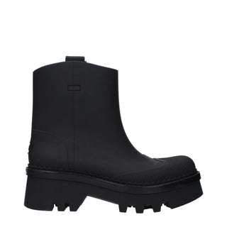 Schwarze Baumwoll-Stiefeletten
